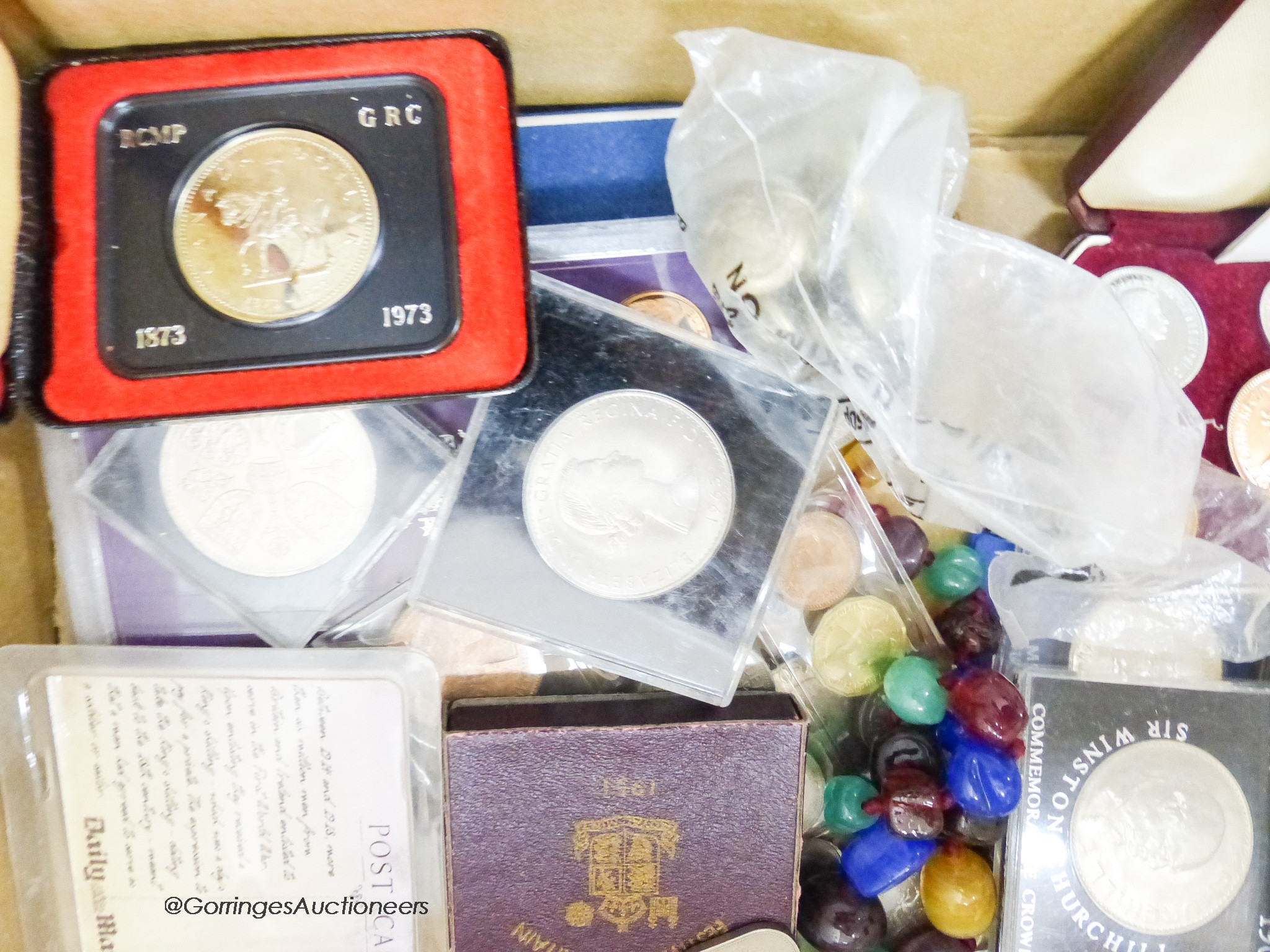 A quantity of assorted coins